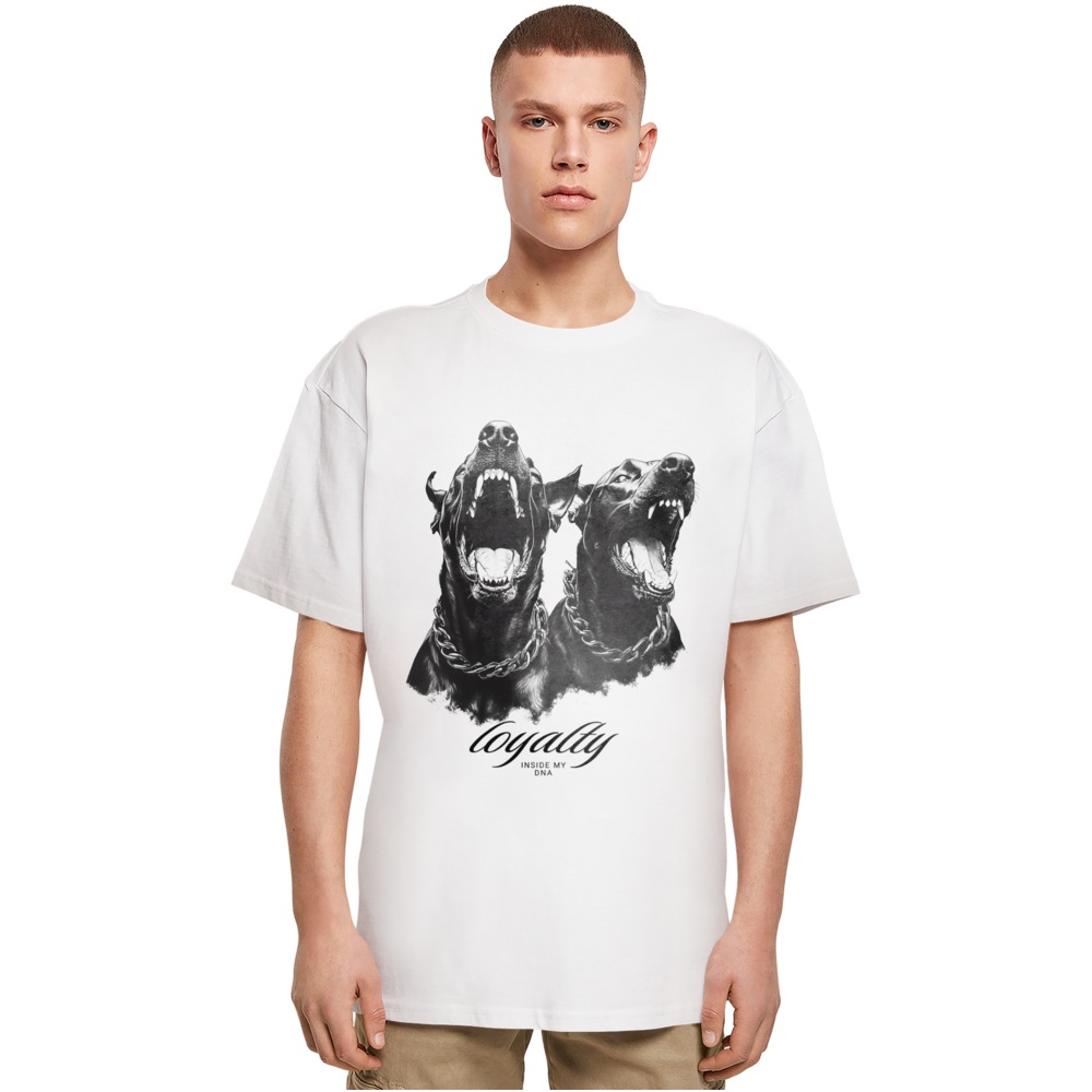 Mister Tee Upscale - Loyalty Dogs Heavy Oversize Tshirt Homme - Blanc